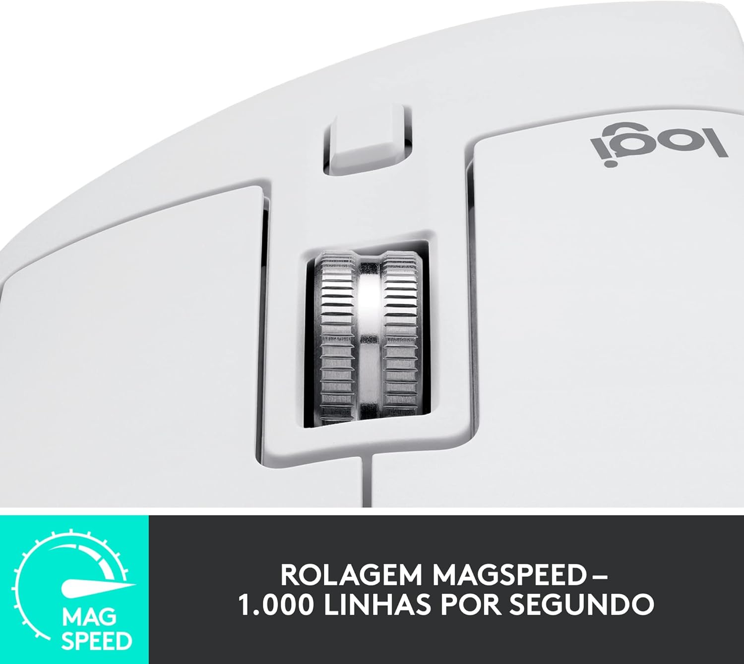 Mouse sem fio Logitech MX Master 3S com Sensor Darkfield para Uso em Qualquer Superfície, Design Ergonômico, Clique Silencioso, Conexão USB ou Bluetooth - Cinza Claro - Imagem 4