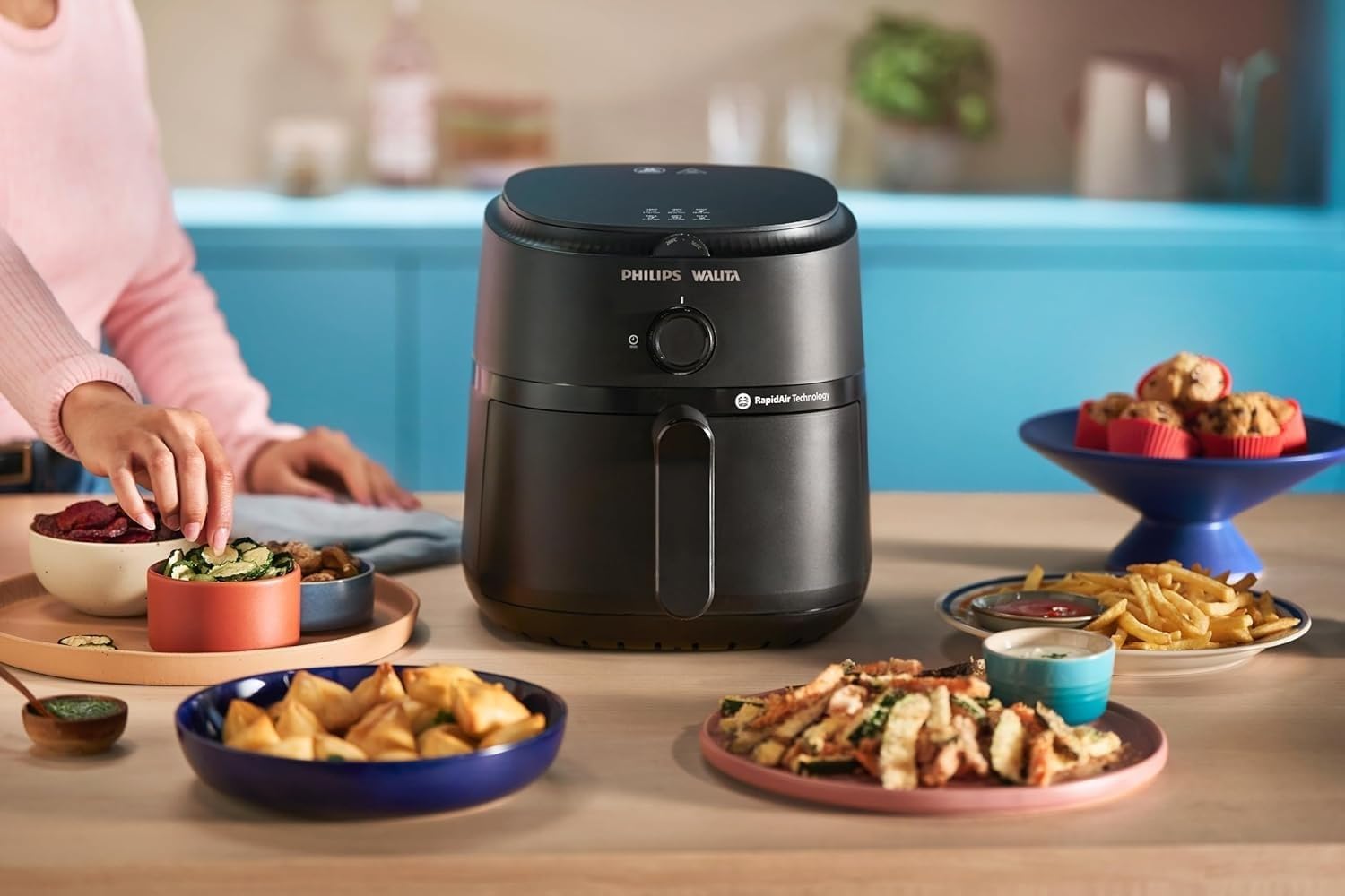 Fritadeira Airfryer Série 1000 XL, Philips Walita, 6,2 litros, Tecnologia RapidAir, Preta, 2 anos de garantia, 110v - NA130/00 - Imagem 4
