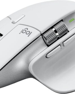 Mouse sem fio Logitech MX Master 3S com Sensor Darkfield para Uso em Qualquer Superfície, Design Ergonômico, Clique Silencioso, Conexão USB ou Bluetooth – Cinza Claro