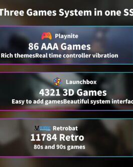 Yepyuth Retro Gaming Console 1T SSD com 16,191 Jogos Embutidos, 80+ Emuladores, Plug and Play para PC