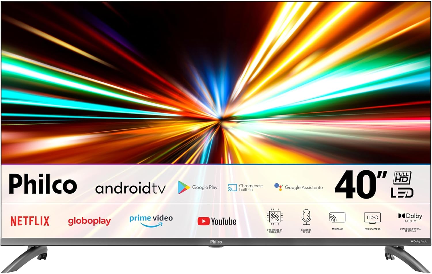 Smart TV 40” Philco LED Android TV Dolby Audio PTV40M9GACGB Smart TV 40” Philco LED Android TV Dolby Audio PTV40M9GACGB