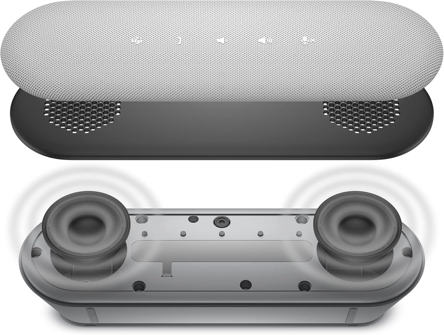 Dell SP3022 Alto-falante USB para computador, laptop, monitor, conferência de negócios - mini alto-falante soundbar, cancelamento de eco de ruído AI, áudio full duplex, 2 x 1,8 W, certificado MS-Teams - Imagem 2