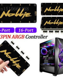 5V 3Pin ARGB Controller Support SignalRGB OpenRGB ARGB Splitter Hub SATA Power 8/16 Way for Extended Motherboard Interface
