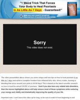 Psoriasis Revolution Video – Heal Psoriasis In 7 Days