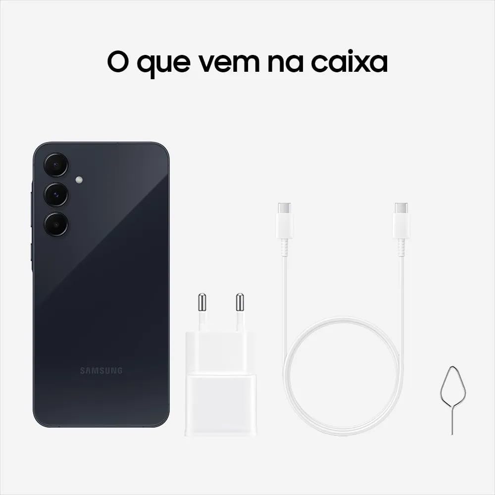 Samsung Galaxy A55 5G, Câmera Tripla Traseira de até 50MP, Selfie de 32MP, Nightography, Apagador de objetos, Design em metal e vidro, IP67, Super AMOLED 6.6" 120Hz Vision Booster, 256GB - Azul Escuro - Imagem 8