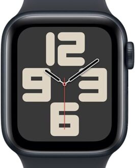 Apple Watch SE GPS • Caixa meia-noite de alumínio – 40 mm • Pulseira esportiva meia-noite – P/M