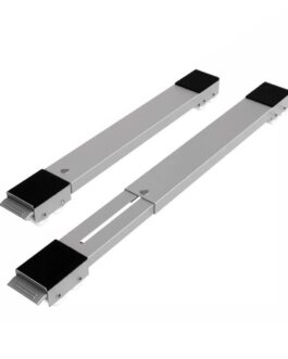 Base Suporte Ajustável com Rodinhas para Geladeira, Fogão, Máquina de Lavar e Móveis resistente reforçado até 200 Kg (Cinza)