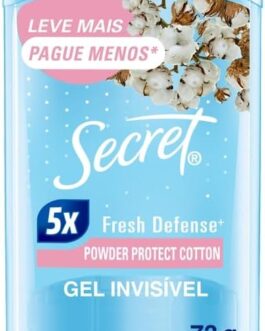 Desodorante em Gel Antitranspirante Secret Powder Protect Cotton 73g