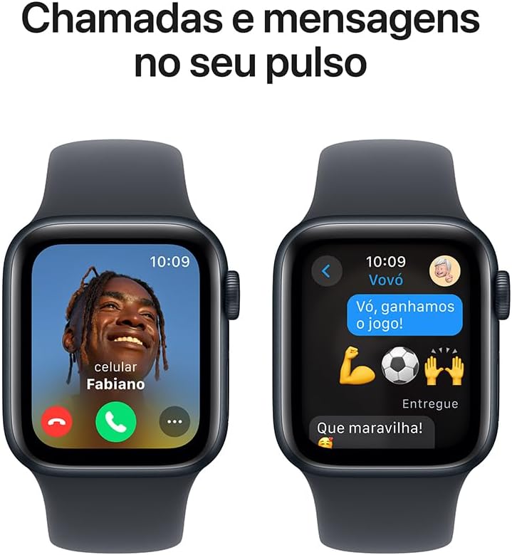 Apple Watch SE GPS • Caixa meia-noite de alumínio – 40 mm • Pulseira esportiva meia-noite – P/M - Imagem 4