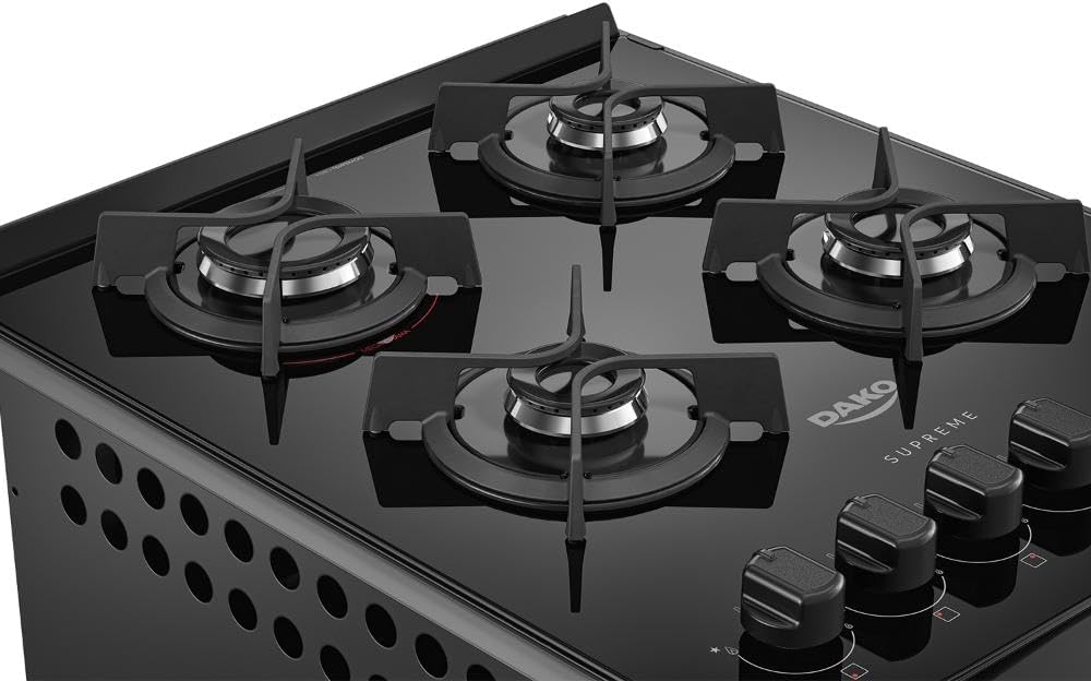 Fogão de Embutir 4 Bocas Preto com Mesa de Vidro Dako Supreme Bivolt - Imagem 3