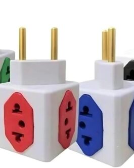 Adaptador de Tomada 4 Saídas – 3x 10A + 1x 20A Bivolt Pino Fino e Grosso – T Adaptador Universal Elétrico para Eletrodomésticos, Notebook, PC e Mais