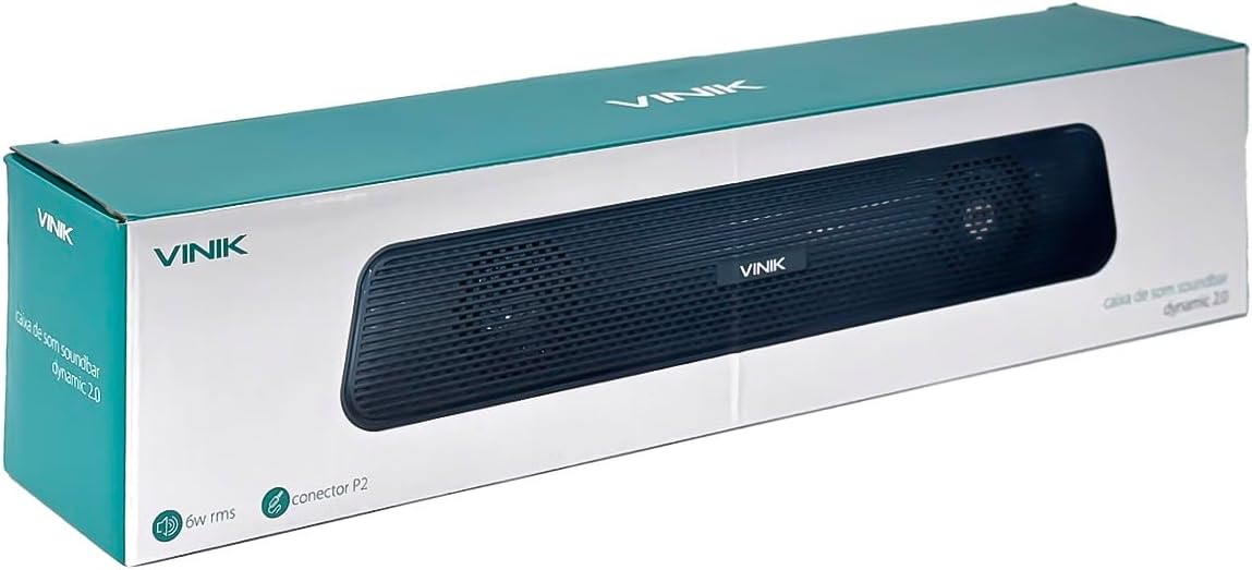 CAIXA DE SOM SOUNDBAR VINIK DYNAMIC 2.0 6W - VSPKSBDYK6W - Imagem 9