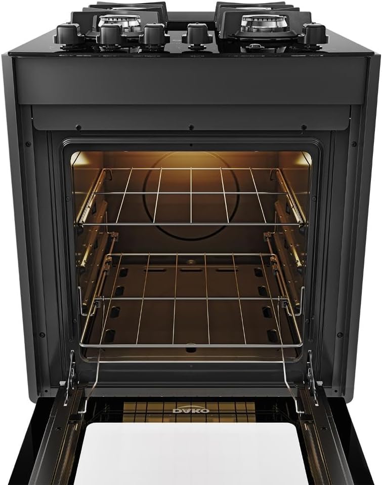 Fogão de Embutir 4 Bocas Preto com Mesa de Vidro Dako Supreme Bivolt - Imagem 4