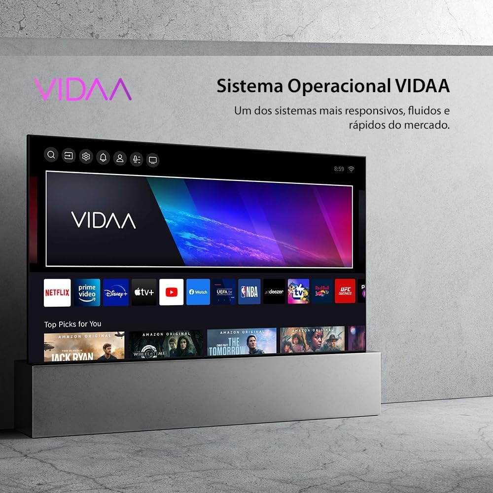 Smart TV DLED 55" 4k Toshiba 55C350NS VIDAA 3 HDMI 2 USB Wi-Fi - TB030M - Imagem 4