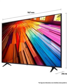 Smart TV 4K 43″ LG UHD 43UT8000 Processador α5 Ger7 AI Alexa/Chromecast integrado Otimizador de Jogos webOS 24 compatível com Controle Smart Magic