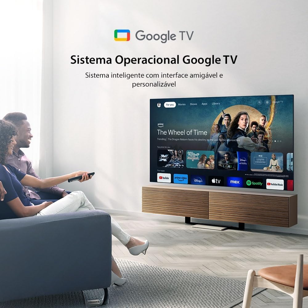 Smart TV QLED 65" 4K Toshiba 65C450NS Google TV 4 HDMI 2 USB Wi-Fi - TB036M - Imagem 3