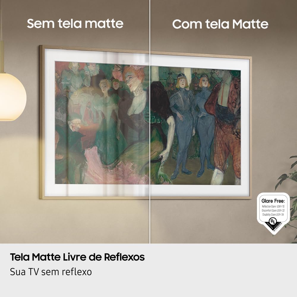 'Samsung Vision AI TV43" The Frame 4K LS03F 2025, Tela Matte antirreflexo, Molduras customizáveis, Modo Arte, Suporte de parede incluso, One Connect, Dolby Atmos®, 7 Anos de Atualização - Imagem 3
