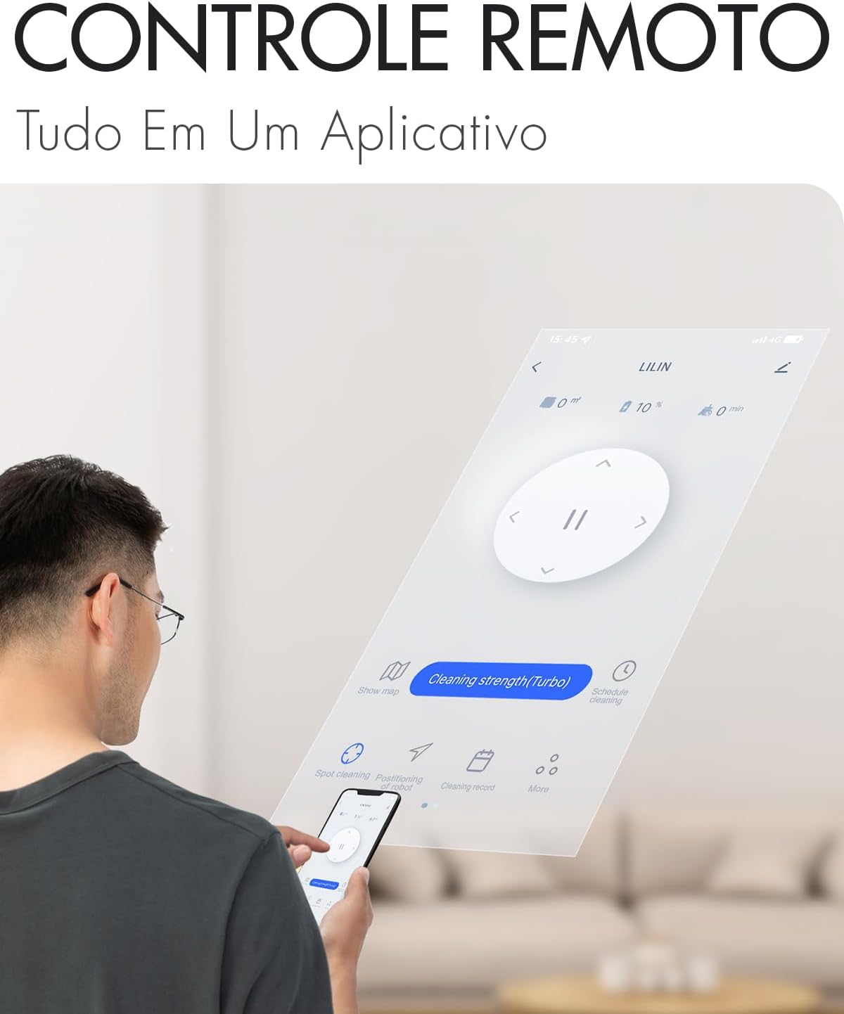 LILIN Robô aspirador de pó X6, Navegação e mapeamento LIDAR, 110/220V Bivolt, Aspirador e esfregão 3 em 1, Mapeamento de vários pisos, Autocarregamento, Conexão WiFi, Funciona com Alexa - Imagem 4