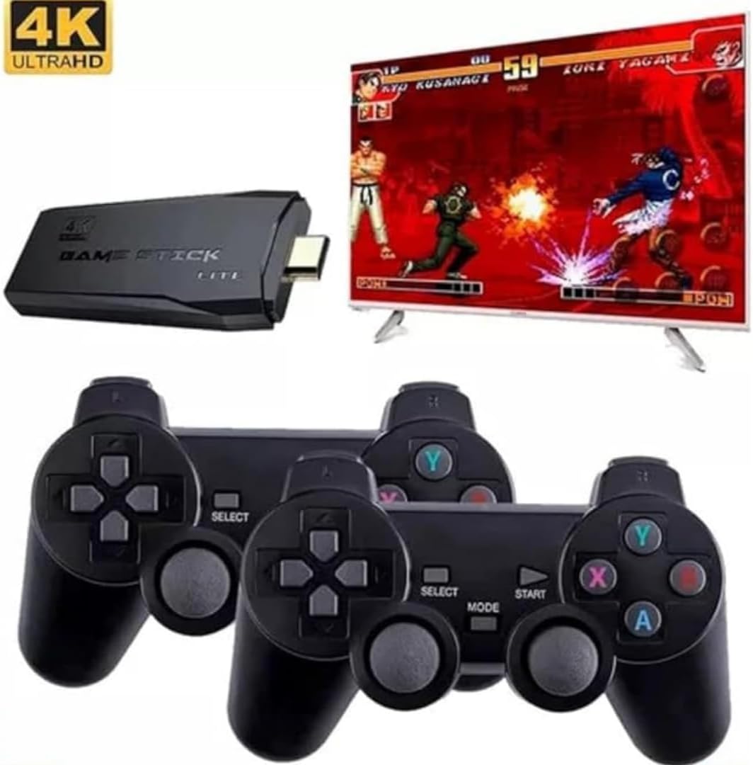 Vídeo Game Retrô Game Stick Lite 4k Hdmi 64gb 20.000 Mil Jogos Com 2 Controles Sem Fio - Imagem 6