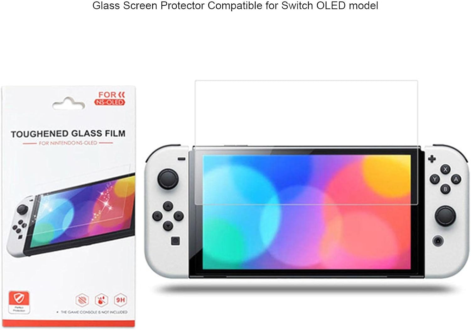 Película tela HD para interruptor OLED, rigidez 9H, vidro temperado para interruptor OLED, sem bolhas - Imagem 5