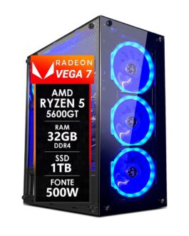 PC Gamer AMD Ryzen 5 5600GT 32GB DDR4 SSD 1TB Fonte 500w Strong Tech