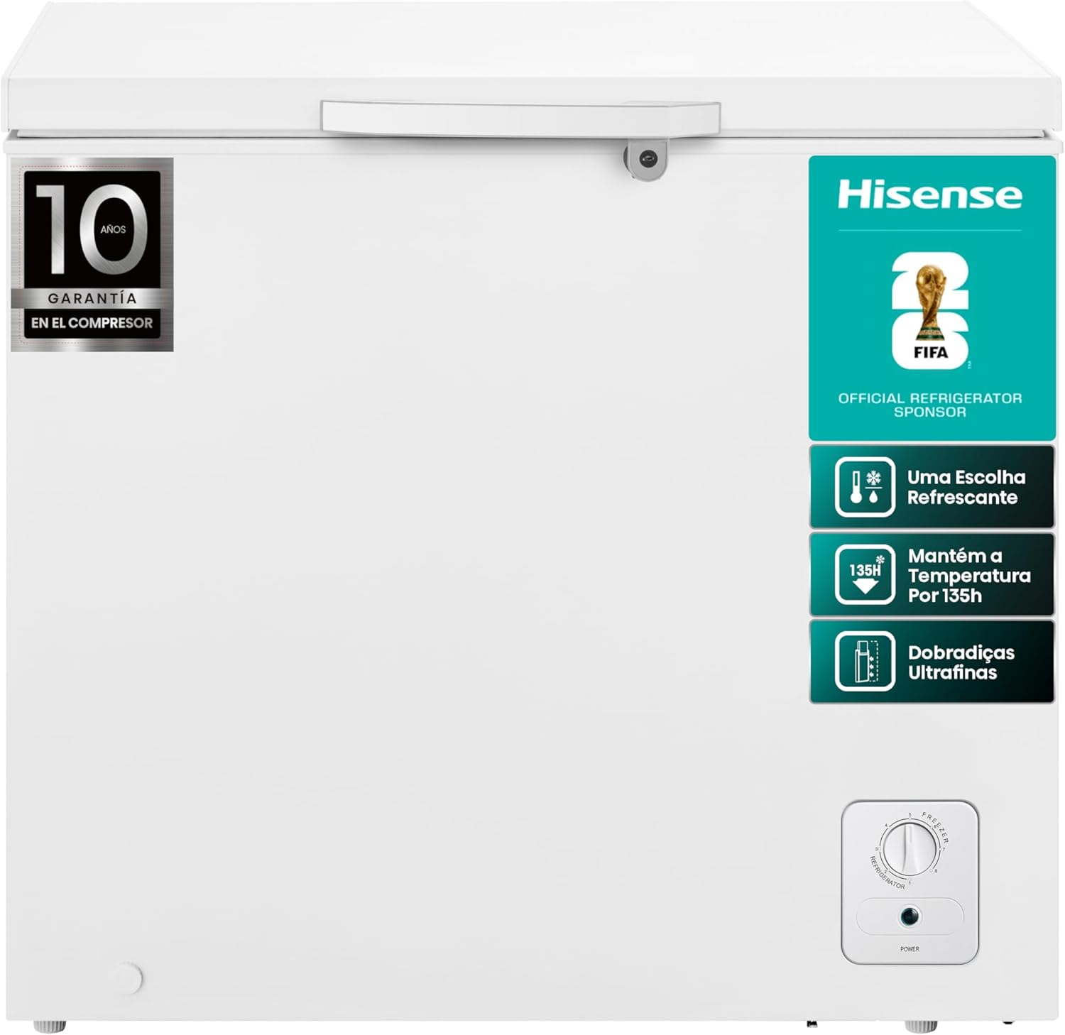 Freezer Horizontal Hisense 198 Litros Tripla Ação Branco FC257N– 220 Volts Freezer Horizontal Hisense 198 Litros Tripla Ação Branco FC257N– 220 Volts