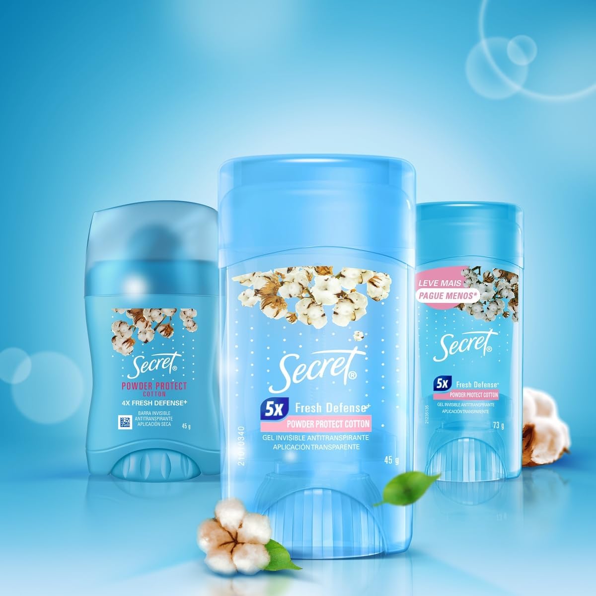 Desodorante em Gel Antitranspirante Secret Powder Protect Cotton 73g - Imagem 12