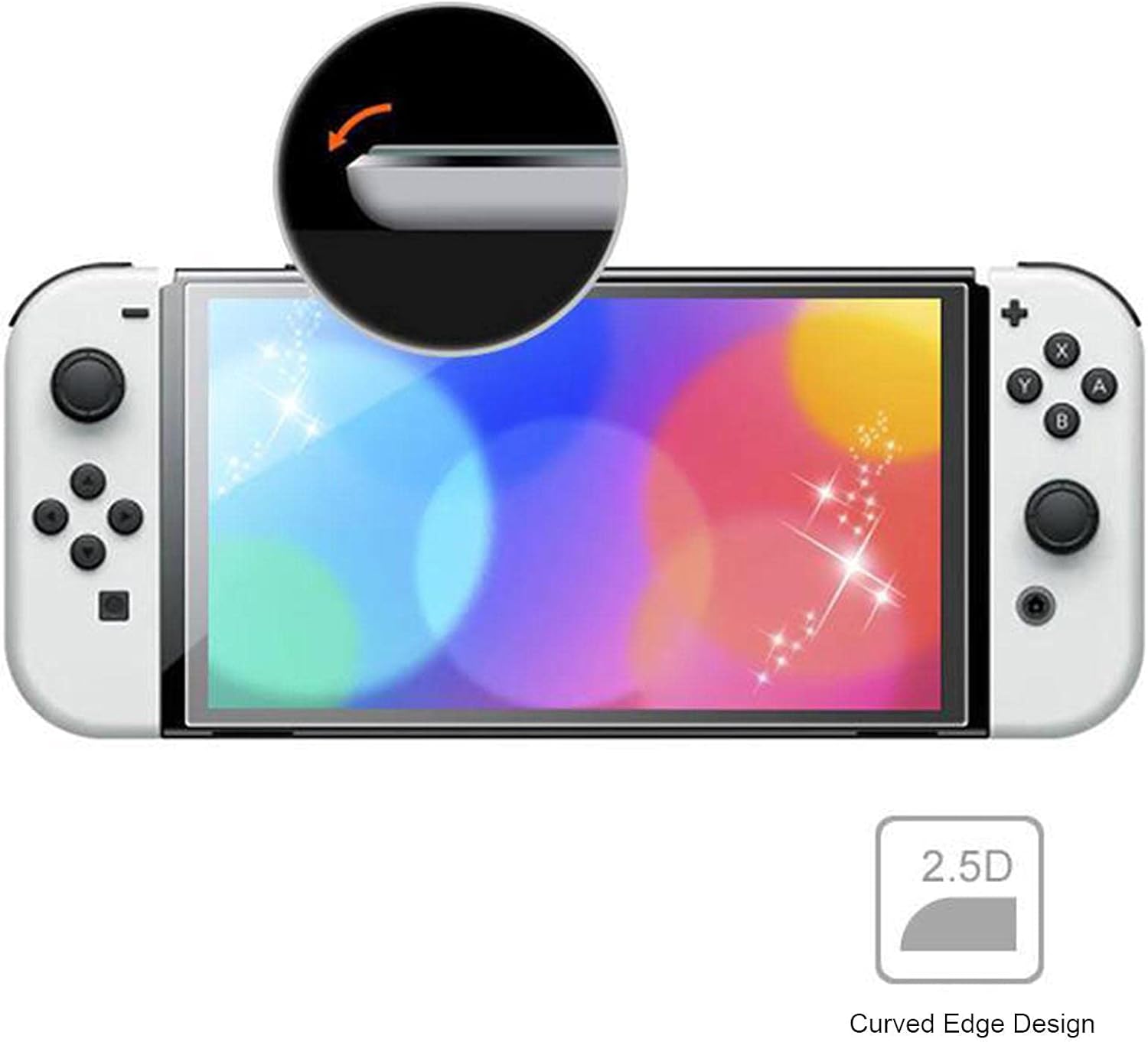 Película tela HD para interruptor OLED, rigidez 9H, vidro temperado para interruptor OLED, sem bolhas - Imagem 2