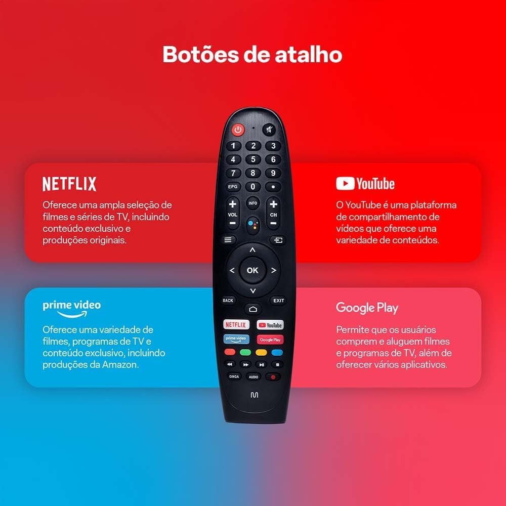 Smart TV DLED 43 Full HD Multi Essencial Android 11 3HDMI 2USB - Imagem 3