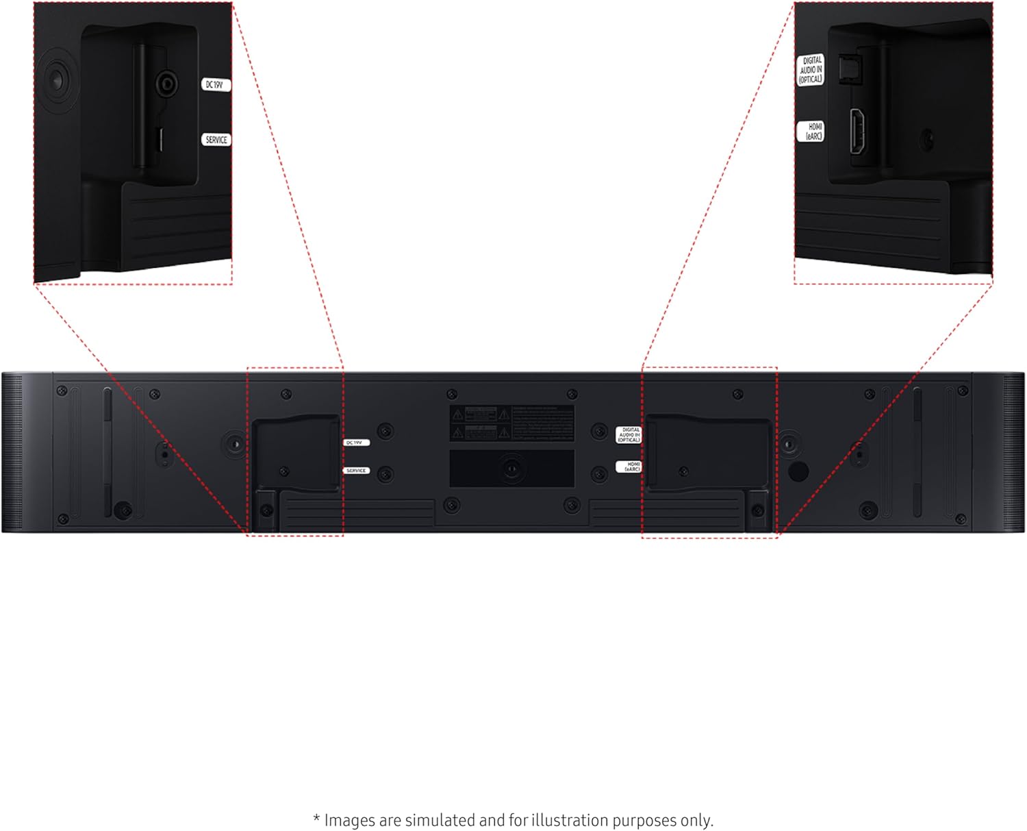 SAMSUNG Barra de som S60D 5.0ch com áudio Dolby Atmos sem fio, design multifuncional, Q-Symphony, SpaceFit Sound Pro, som adaptável, modo de jogo Pro com Alexa integrada, HW-S60D/ZA (modelo mais - Imagem 8