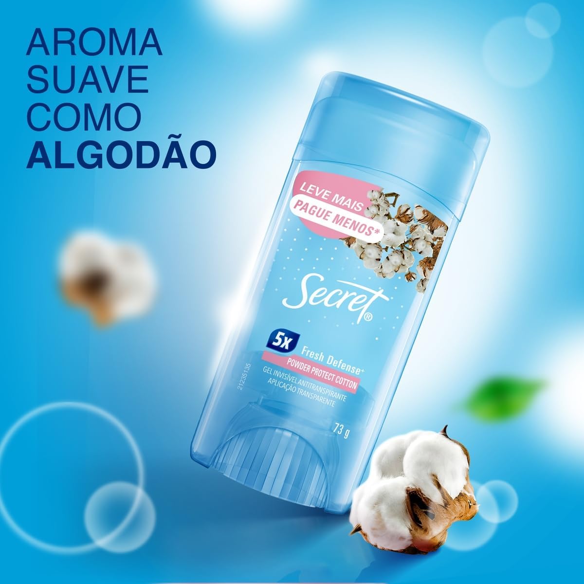 Desodorante em Gel Antitranspirante Secret Powder Protect Cotton 73g - Imagem 11