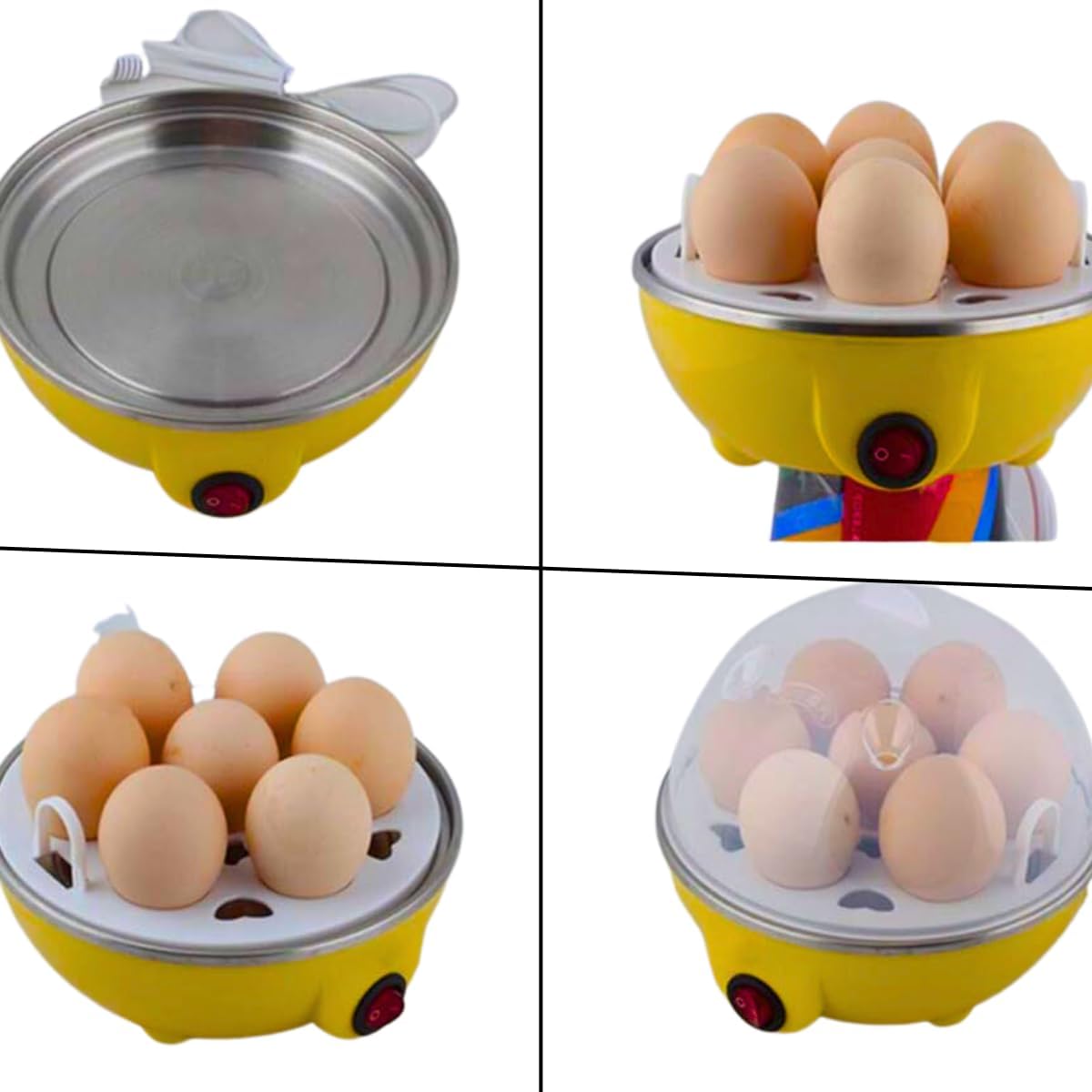 Panela Eletrica Para Cozinhar Ovos 110 Volts Cozedor Eletrico Egg Cooker Cores Sortidas - Imagem 4