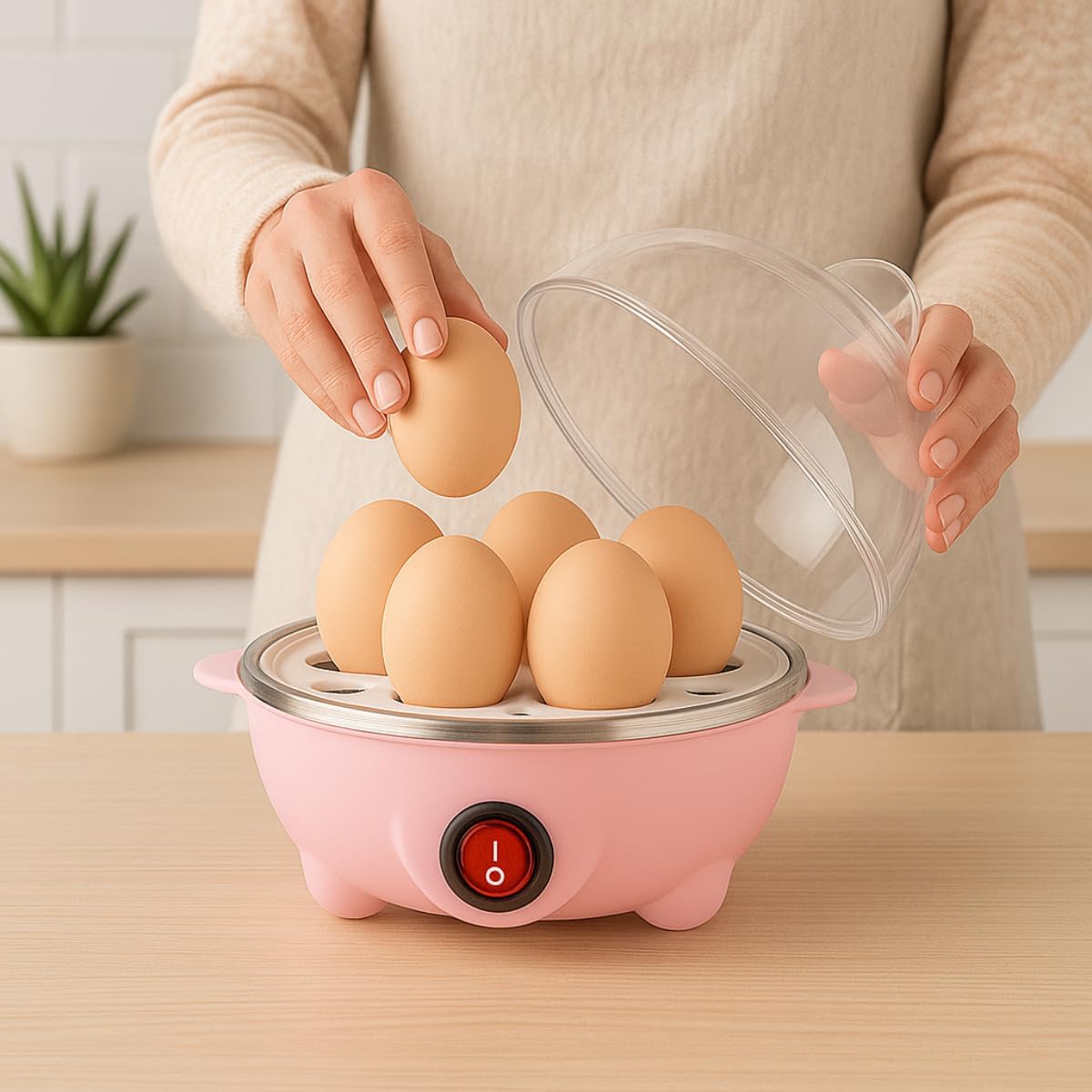 Panela Eletrica Para Cozinhar Ovos 110 Volts Cozedor Eletrico Egg Cooker Cores Sortidas - Imagem 9
