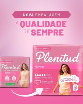 Plenitud Roupa Íntima Active Mulher, 16 unidades – P/M – Leve 16 Pague 15