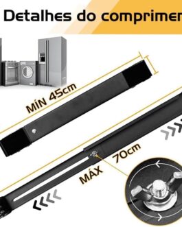 Suporte com Rodinhas e Base Ajustável Para Móveis Eletrodomésticos Geladeira Fogão Máquina de Lavar Suporta Até 200kg Premium