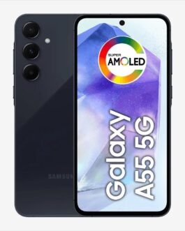 Samsung Galaxy A55 5G, Câmera Tripla Traseira de até 50MP, Selfie de 32MP, Nightography, Apagador de objetos, Design em metal e vidro, IP67, Super AMOLED 6.6″ 120Hz Vision Booster, 256GB – Azul Escuro