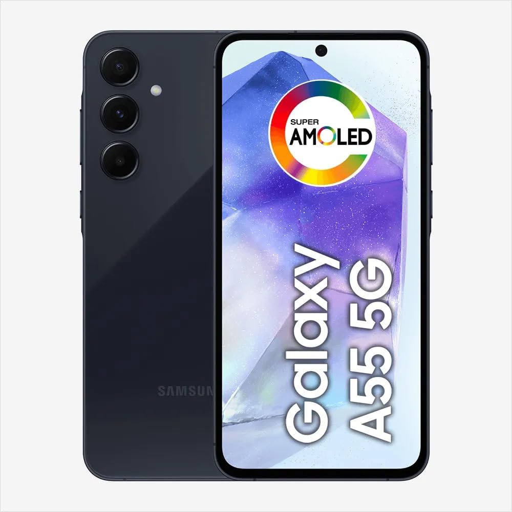 Samsung Galaxy A55 5G, Câmera Tripla Traseira de até 50MP, Selfie de 32MP, Nightography, Apagador de objetos, Design em metal e vidro, IP67, Super AMOLED 6.6" 120Hz Vision Booster, 256GB - Azul Escuro - Imagem 2