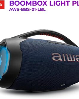 Caixa de Som Boombox Plus AIWA BBS-01-LBL 200W BT 30H IP66 USB RGB