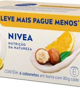 NIVEA Sabonete Vegetal Nutrição Da Natureza Manteiga De Karité & Lima Da Pérsia 80g (6 un.)