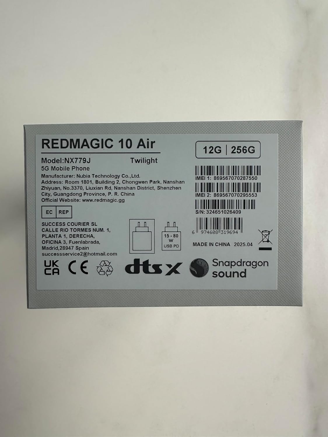 REDMAGIC 10 Air 120Hz Telefone para jogos, 5G Android Smartphone, 12GB RAM+256GB ROM, Snapdragon 8 Gen 3, 6.8" AMOLED Tela cheia, FHD+, 50MP Câmera, Dual-Sim, Celular desbloqueado Preto - Imagem 15