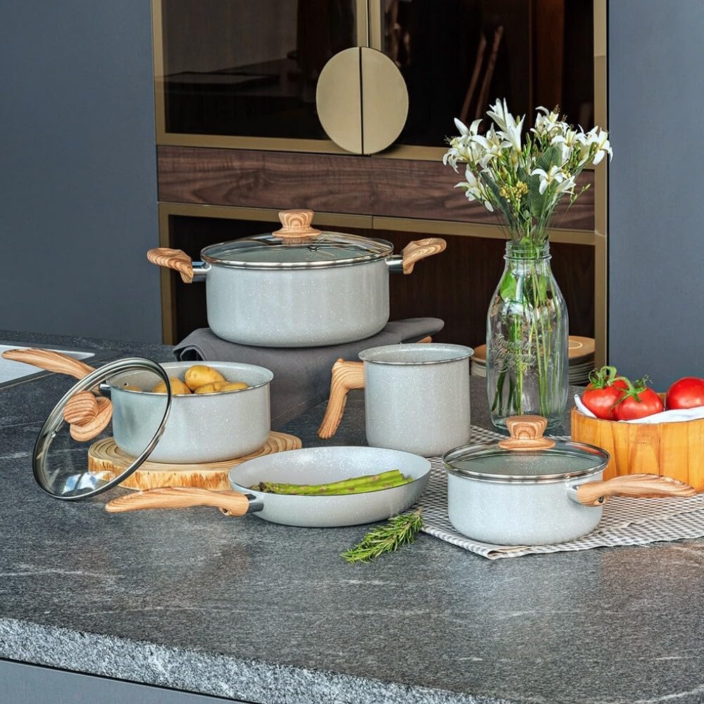 Brinox - Jogo de Panelas 5 Peças Ceramic Life Easy - Cinza - Imagem 2