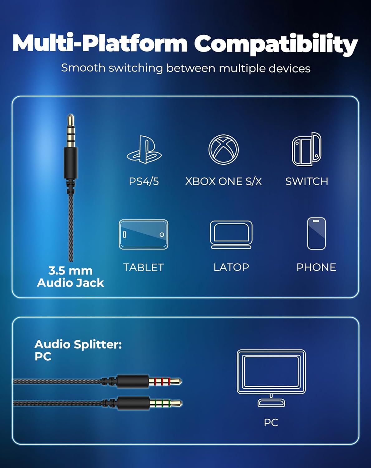 Havit Headphone Fone de Ouvido H2002d, Gamer, com Microfone, Falante 53mm, Plug 3, 5mm: compatível com XBOX ONE e PS4, HAVIT, HV-H2002d - Imagem 6