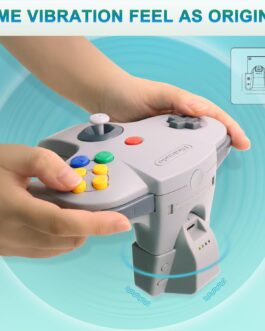 Mod Kit for Original N64 Controller – Make N64 Controller Compatible with Nintendo Switch – Easy Installation, Long Battery Life, Multiplayer Support,Rumble Pack – Supporting Hall Joystick