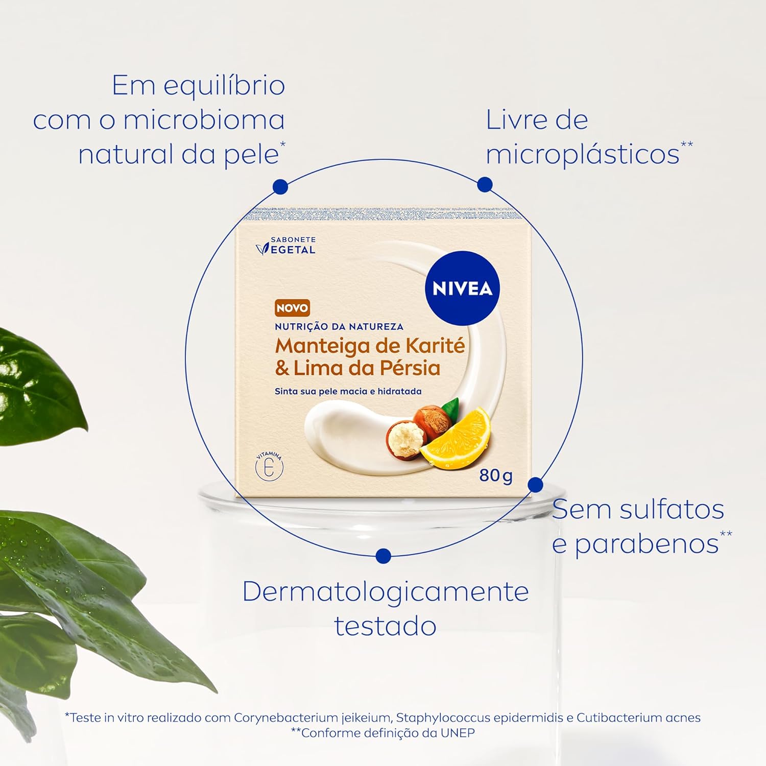 NIVEA Sabonete Vegetal Nutrição Da Natureza Manteiga De Karité & Lima Da Pérsia 80g (6 un.) - Imagem 4