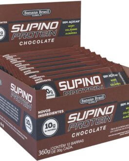 Banana Brasil Display Barra De Proteína Supino Protein Chocolate – 12 Unidades De 30G