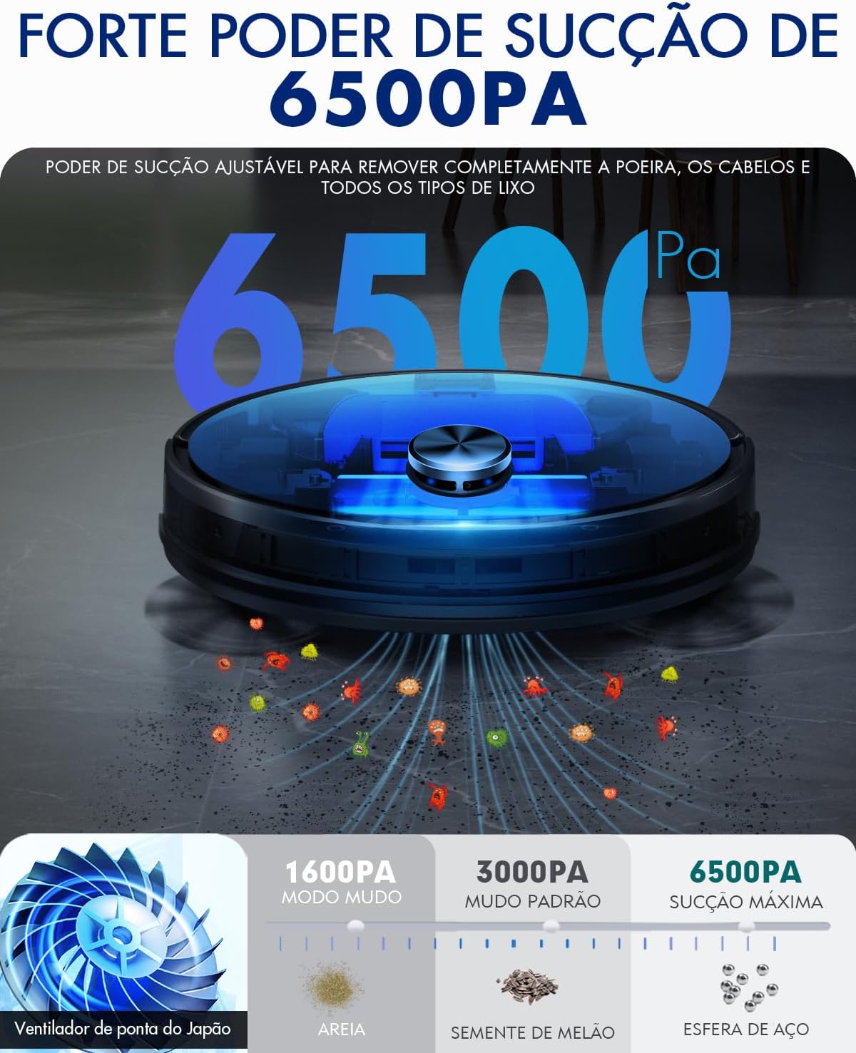LILIN Robô aspirador de pó X6, Navegação e mapeamento LIDAR, 110/220V Bivolt, Aspirador e esfregão 3 em 1, Mapeamento de vários pisos, Autocarregamento, Conexão WiFi, Funciona com Alexa - Imagem 6