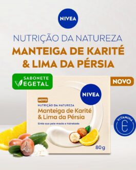 NIVEA Sabonete Vegetal Nutrição Da Natureza Manteiga De Karité & Lima Da Pérsia 80g (6 un.)