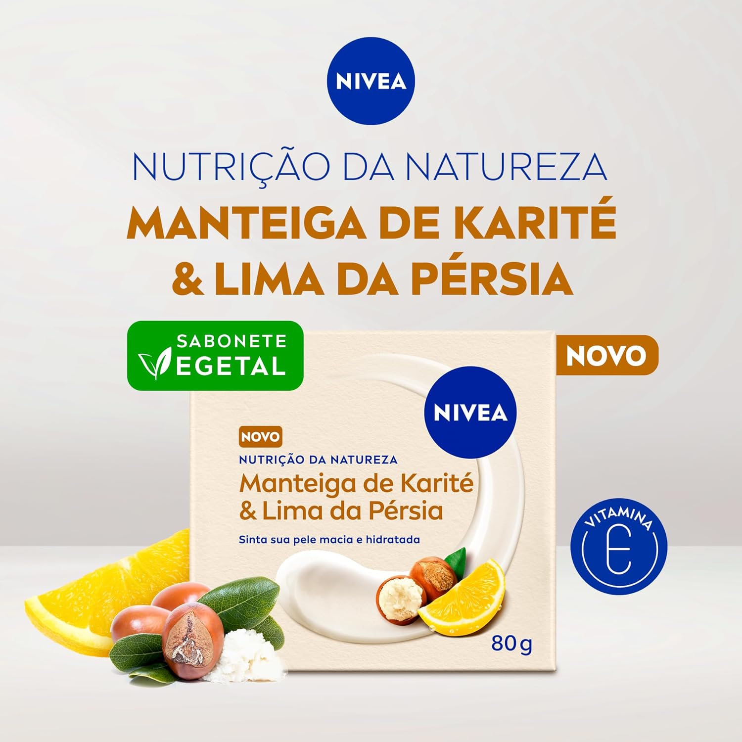 NIVEA Sabonete Vegetal Nutrição Da Natureza Manteiga De Karité & Lima Da Pérsia 80g (6 un.) - Imagem 2