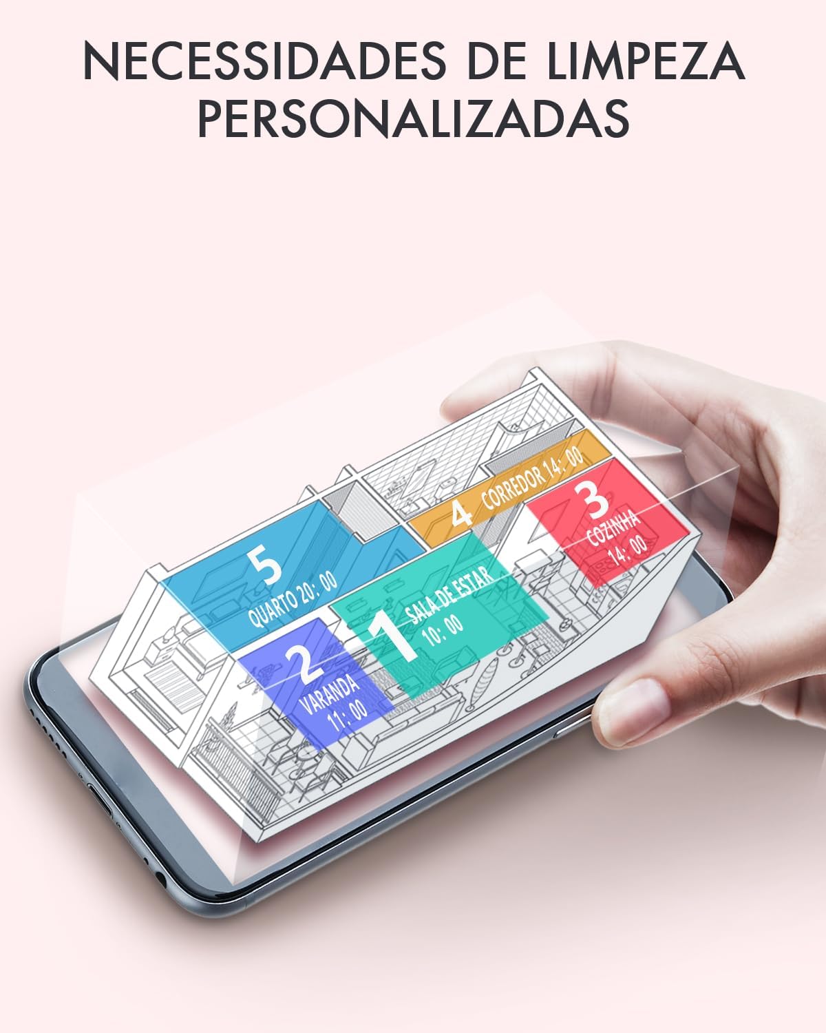 LILIN Robô aspirador de pó X6, Navegação e mapeamento LIDAR, 110/220V Bivolt, Aspirador e esfregão 3 em 1, Mapeamento de vários pisos, Autocarregamento, Conexão WiFi, Funciona com Alexa - Imagem 7