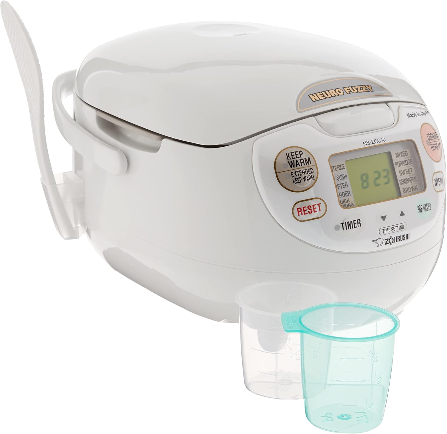 Zojirushi NS-ZCC10 Panela Neuro Fuzzy para Arroz, 5,5 xícaras, Branca - Imagem 2